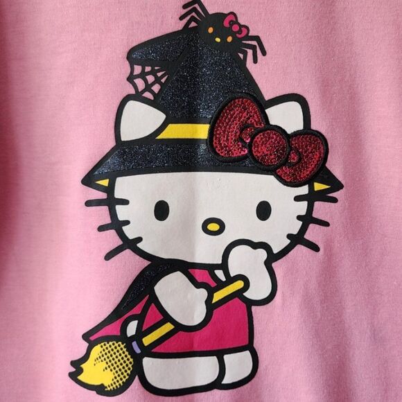 Hello Kitty Girl's Two Piece Matching Set | Skirt w/ Long Sleeve Shirt Halloween - Picture 3 of 12